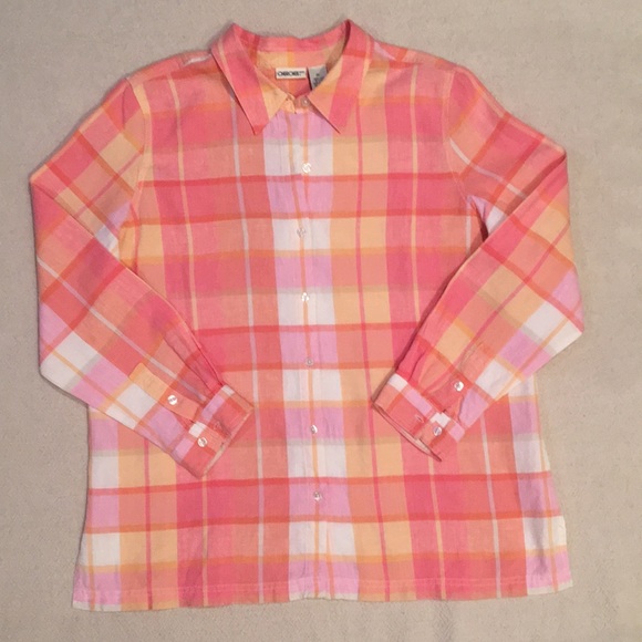 Cherokee | Vintage Plaid Linen Shirt XL - Picture 2 of 9